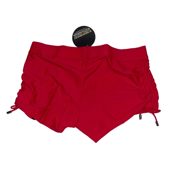 Andrew Christian L (33-35) Adjustable Red Side Cinch Swim Trunks 70114 - Picture 5 of 10